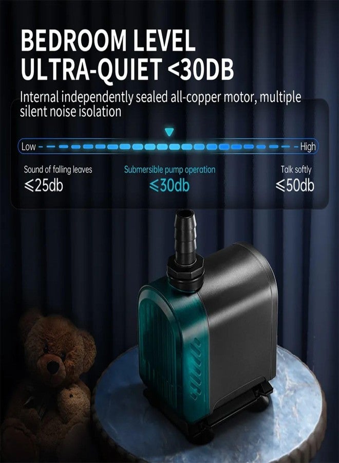 مضخة مياه غاطسة صامتة من شيرلام لأحواض الأسماك والبرك | موفرة للطاقة | مضخة دوران عالية التدفق للزراعة المائية والنوافير والشلالات (CHX-2000 | 25 واط | 1500 لتر/ساعة | 2 متر) - Image 2